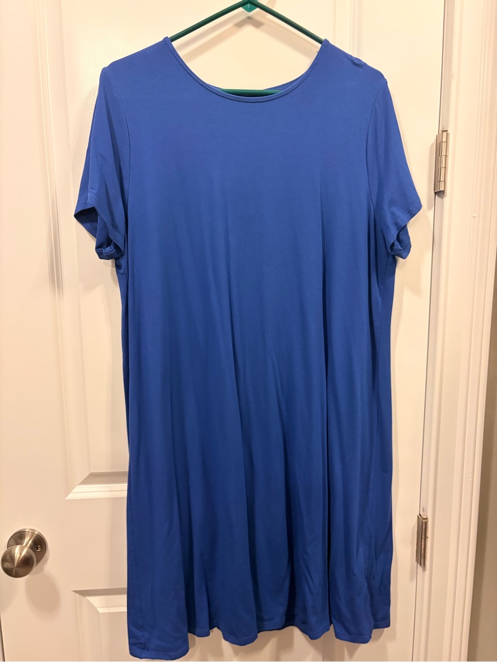 J. Jill Blue Short Sleeve Swing Dress